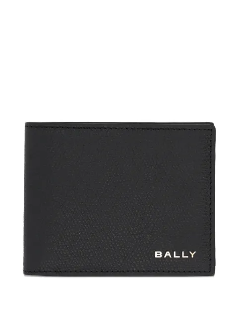 Bally logo-plaque grained leather wallet