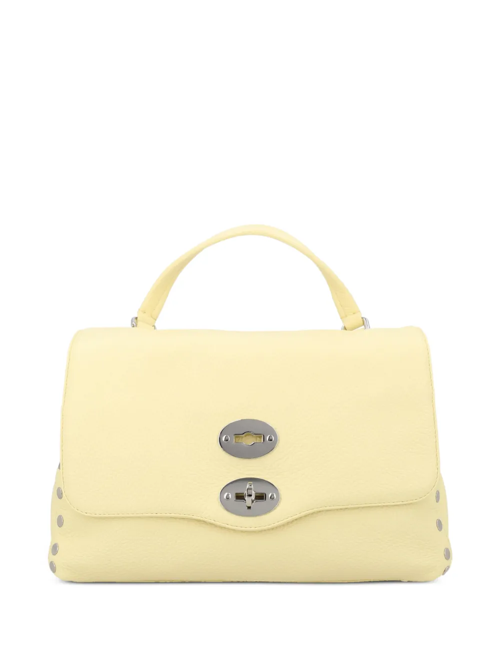 Zanellato stud-embellished grained leather shoulder bag - Giallo