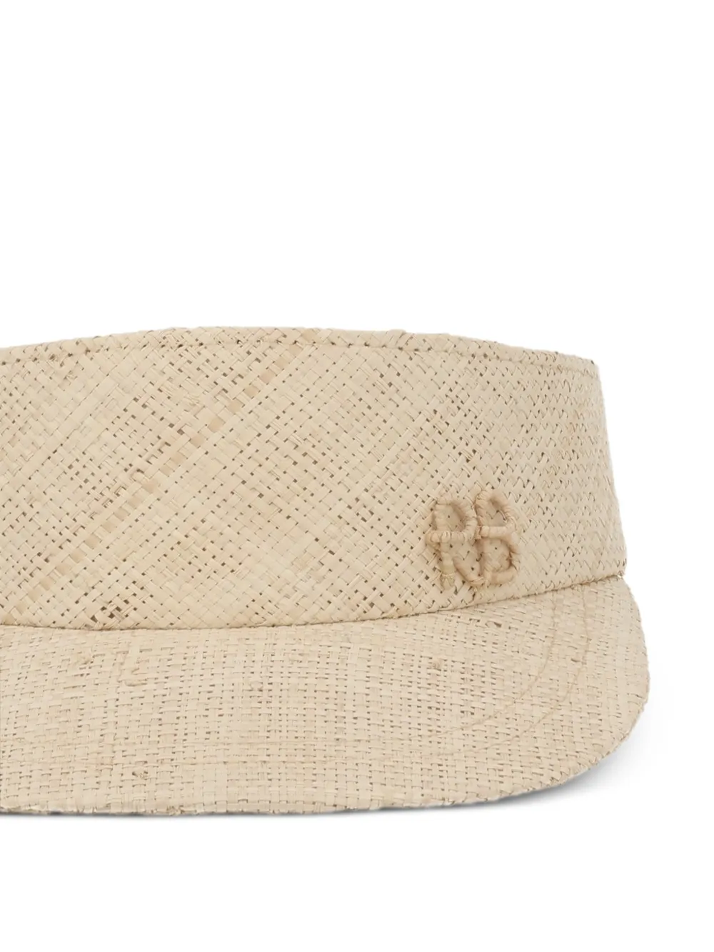 Ruslan Baginskiy Geweven zonneklep met logoplakkaat Beige