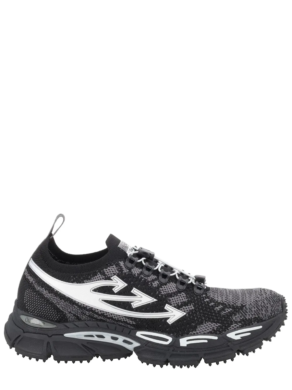 Off-White Arrows motif knit sneakers Grijs