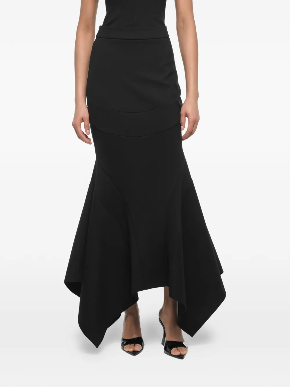 ANOUKI flared-hem maxi skirt - Nero