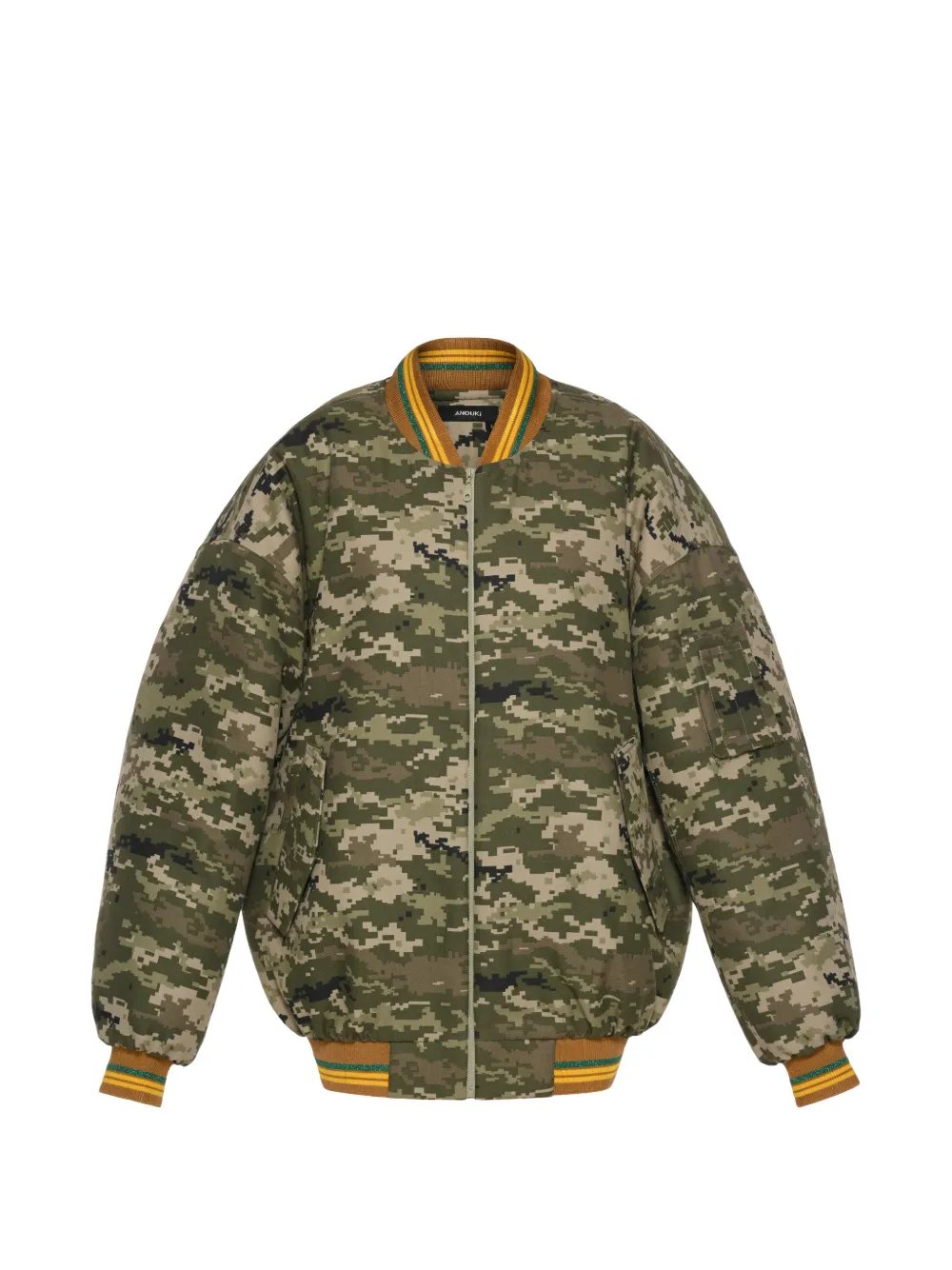 ANOUKI camouflage-print bomber jacket - Verde