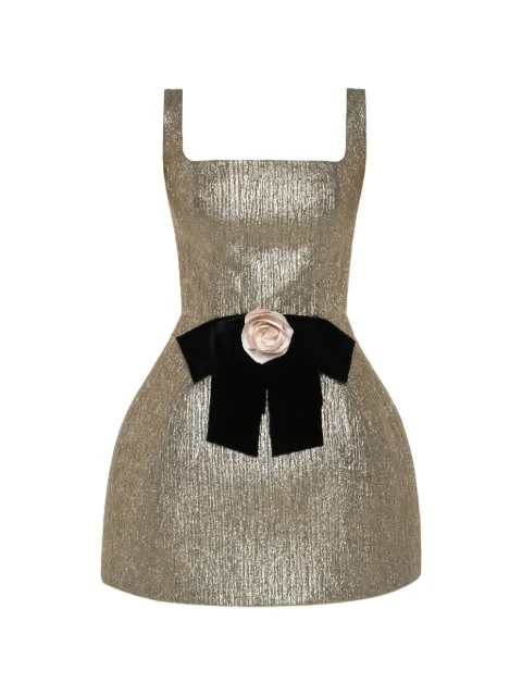 ANOUKI rose-appliqué mini dress