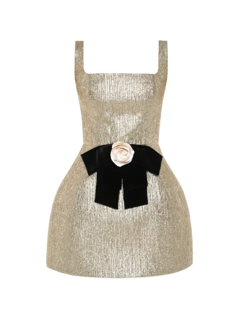 ANOUKI rose-appliqué mini dress