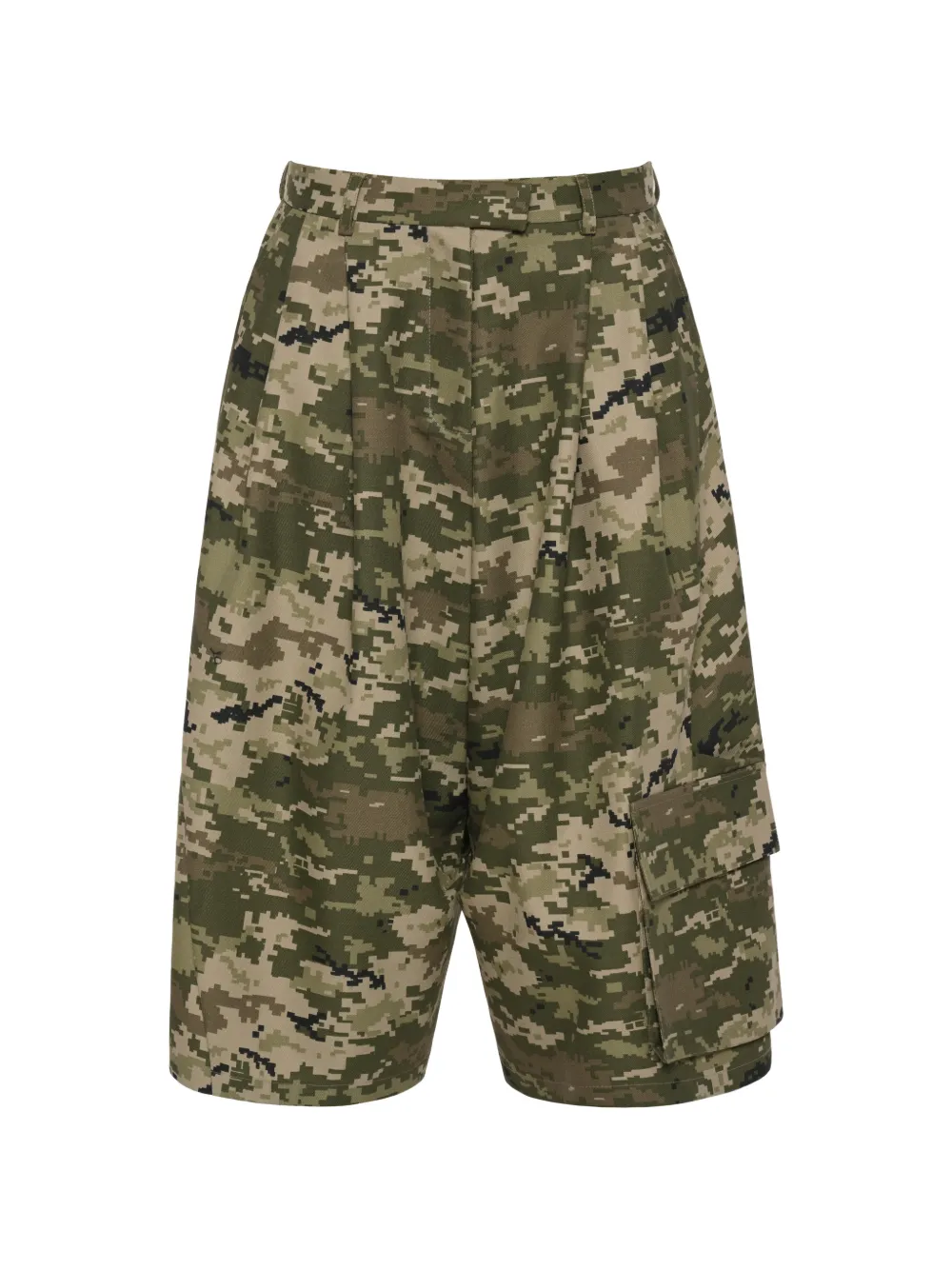 ANOUKI camouflage-print knee-length shorts - Verde