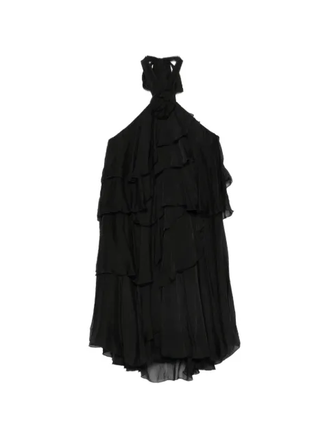 DIXIE ruffled halterneck dress