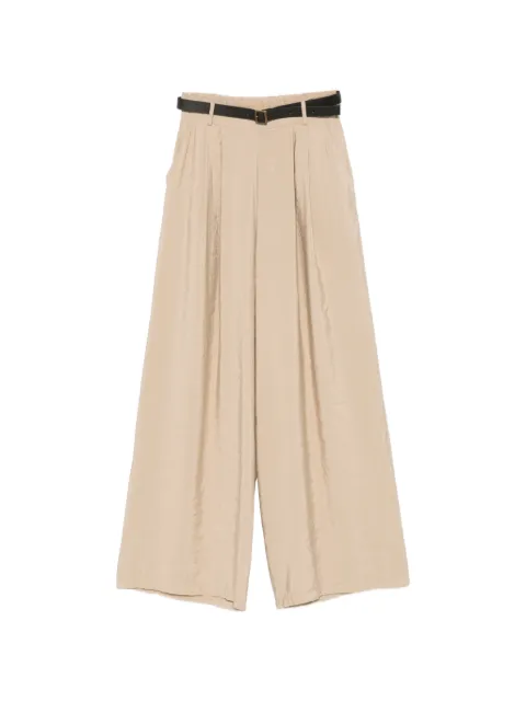 PHILIA LOFT belted pleated trousers