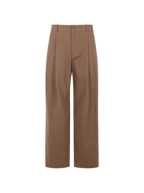 The Row pleated mid-rise trousers