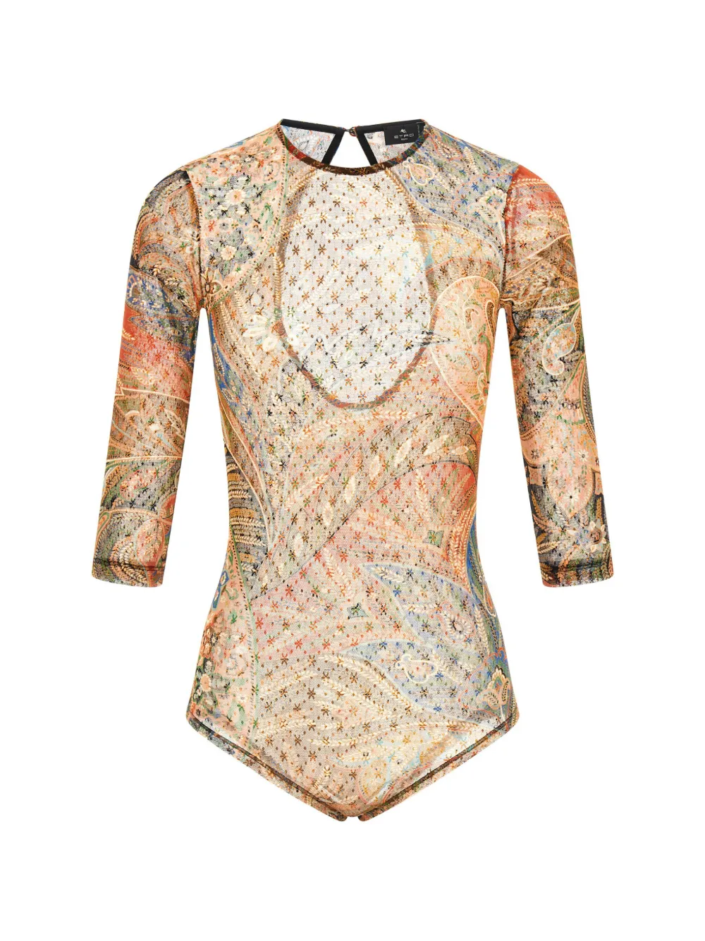 ETRO paisley-print bodysuit - Toni neutri