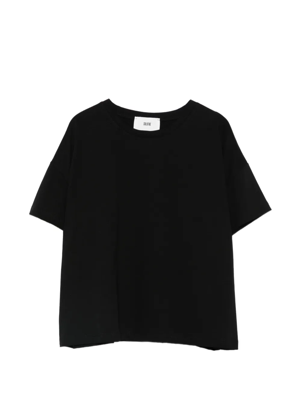 Solotre Round-neck T-shirt In Black