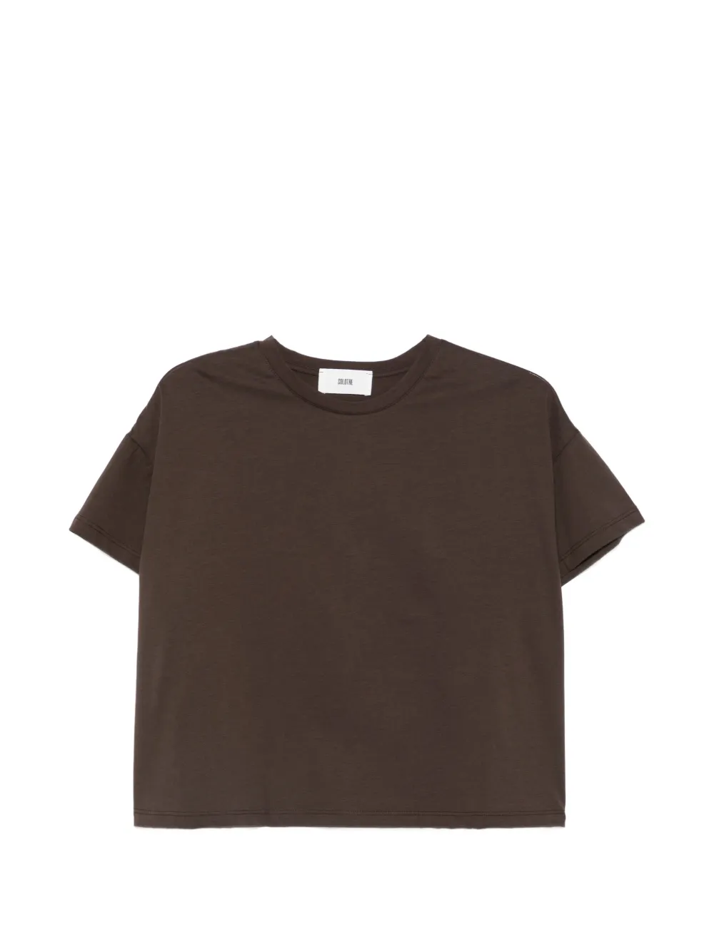 Solotre Round-neck T-shirt In Brown