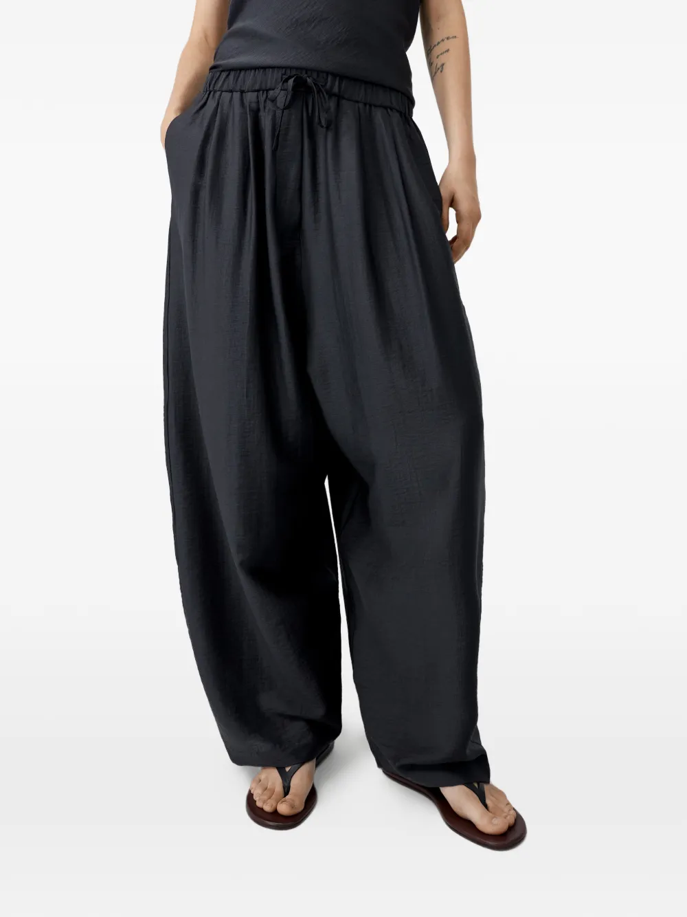 Cordera drawstring trousers - Schwarz