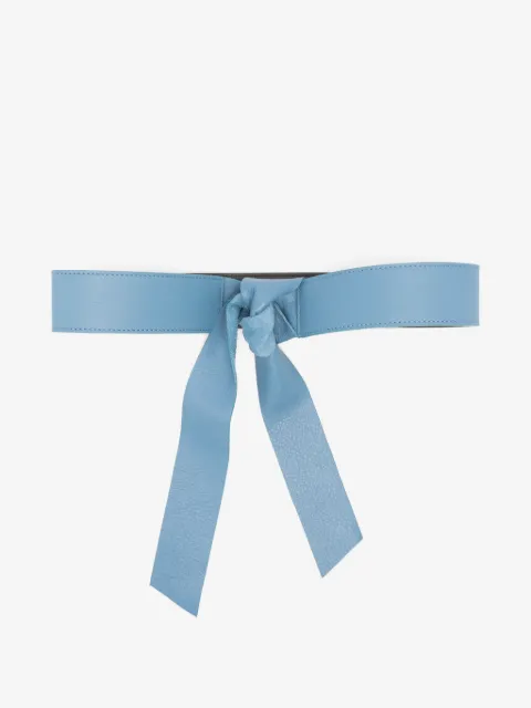 Niu self-tie leather belt