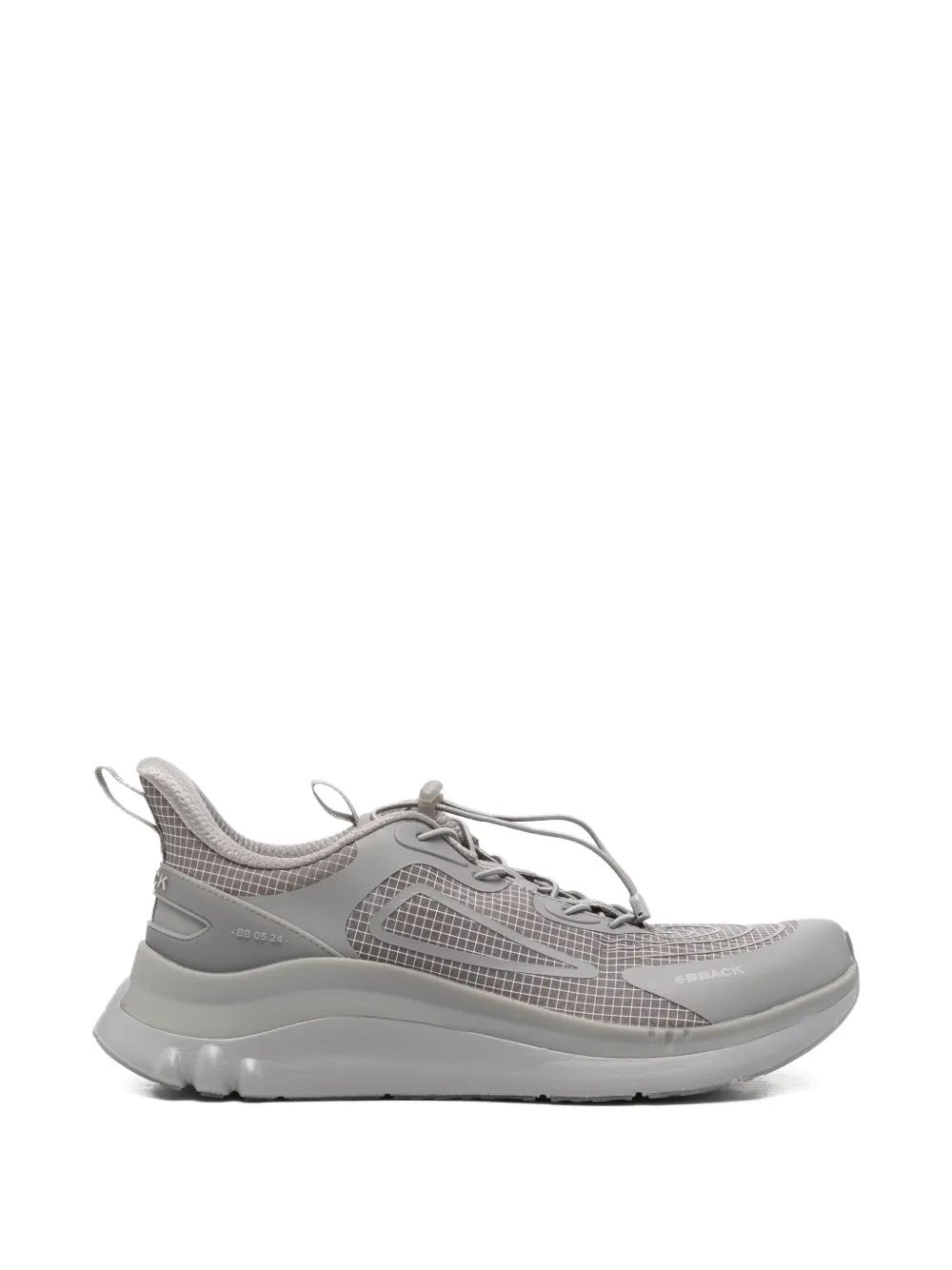 BBACK grid-pattern toggle-fastening sneakers | gris | Image 1