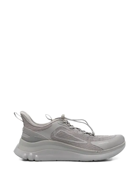 BBACK grid-pattern toggle-fastening sneakers