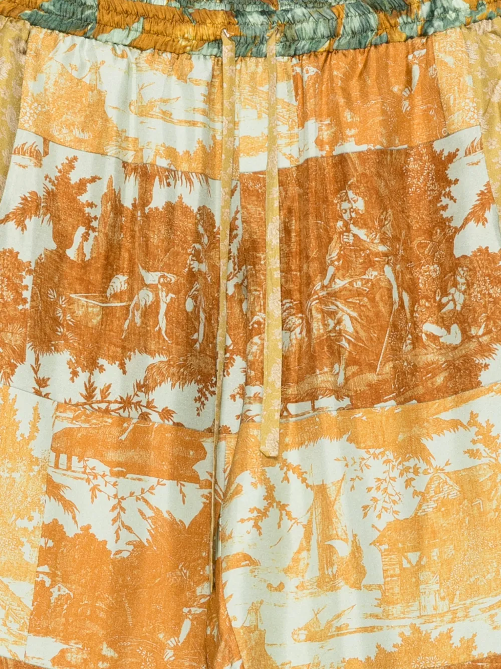 Pierre-Louis Mascia Broek met Toile De Jouy-print Oranje