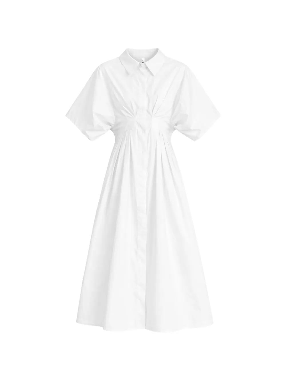 Liviana Conti pleated puff-sleeve dress - Bianco