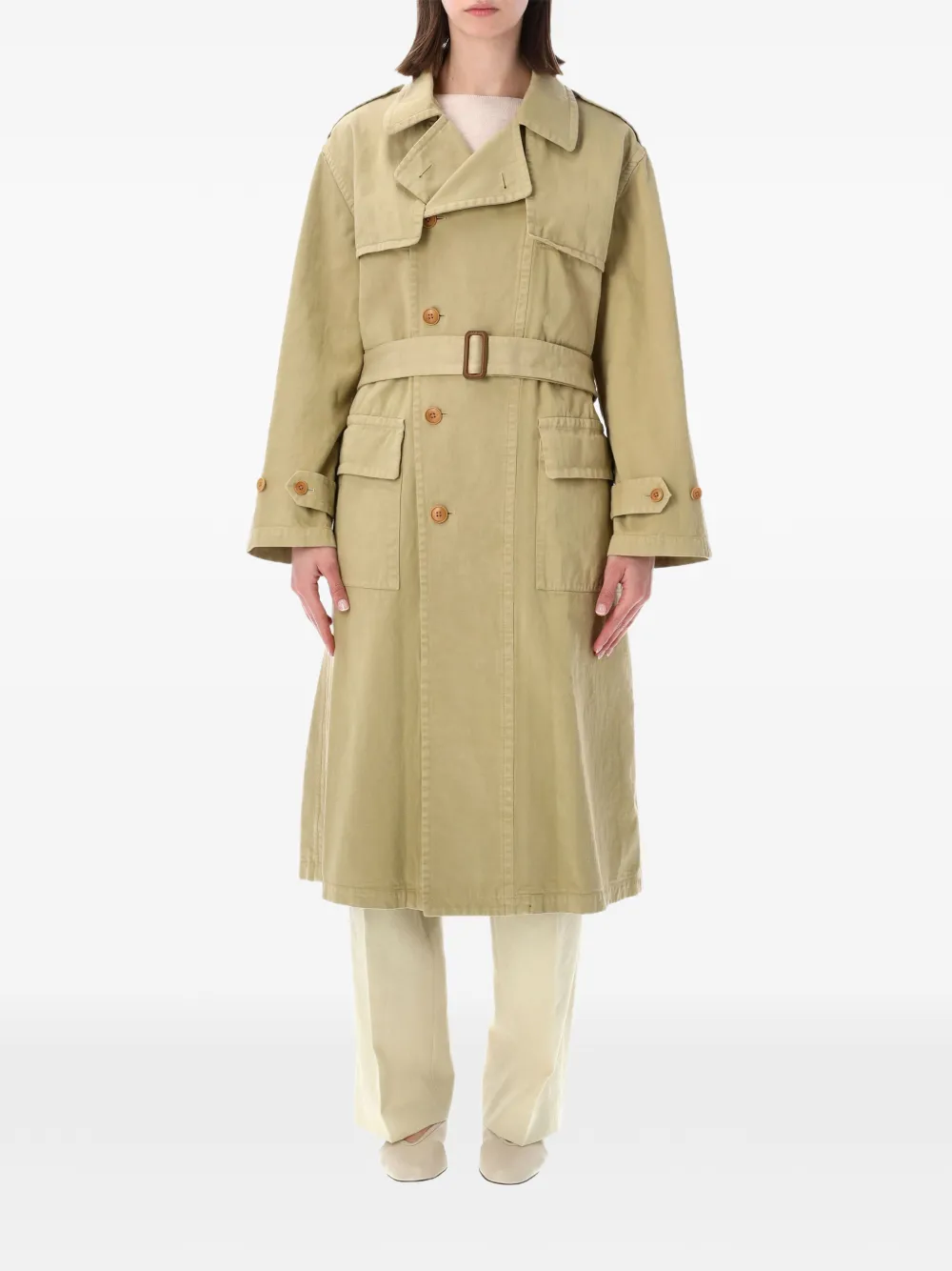 Auralee belted trench coat - Toni neutri