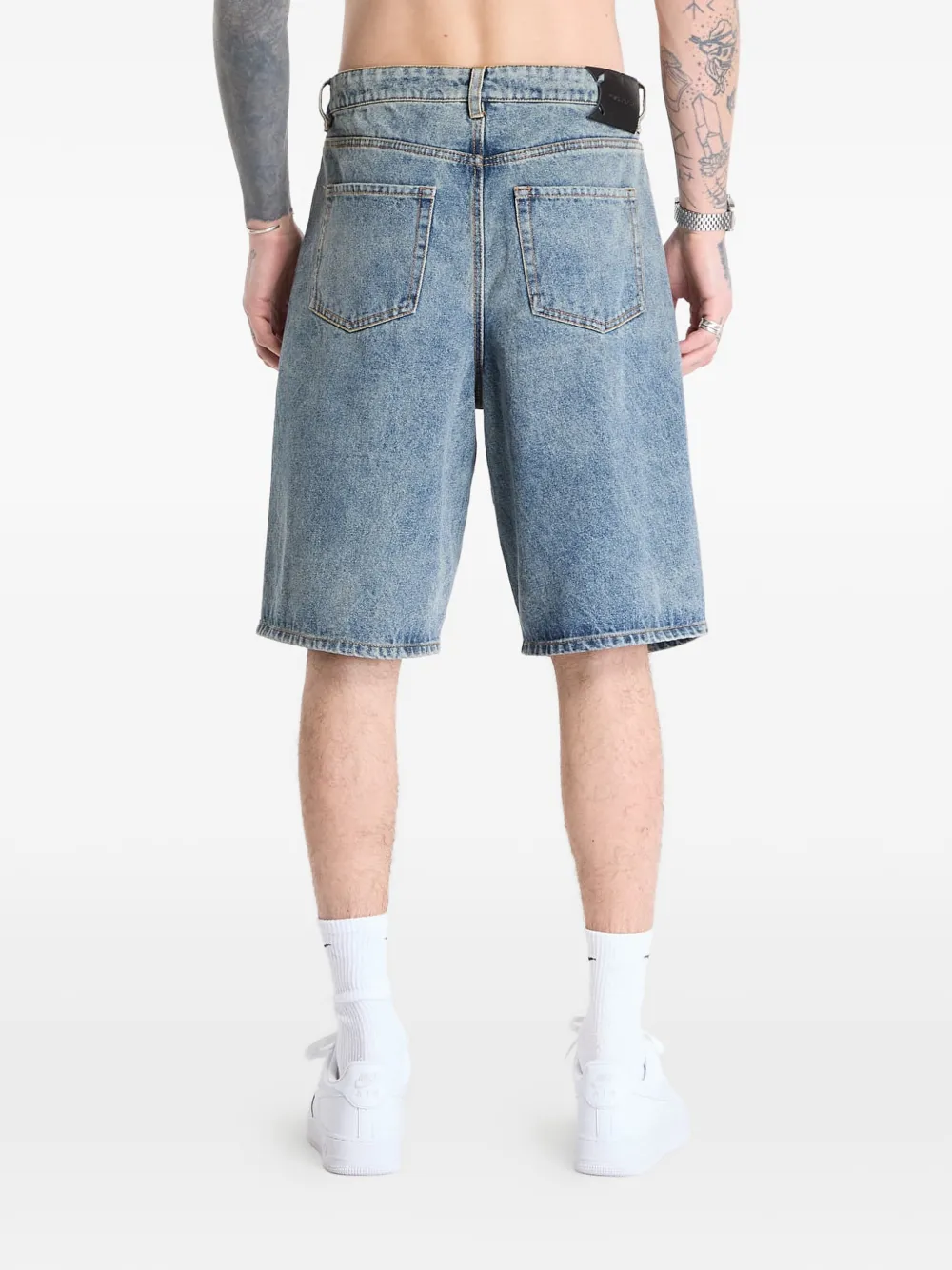 Daily Paper Denim sorts met borduurwerk Blauw