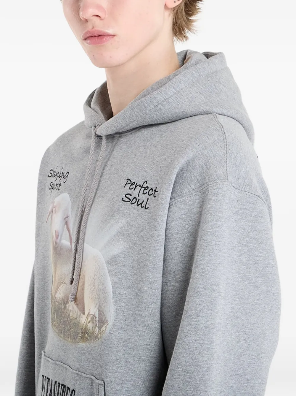 Pleasures Hoodie met print Grijs