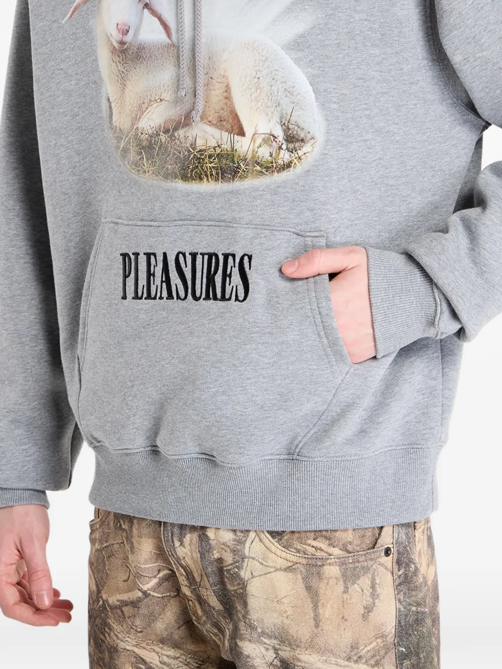 Pleasures Hoodie met print Grijs