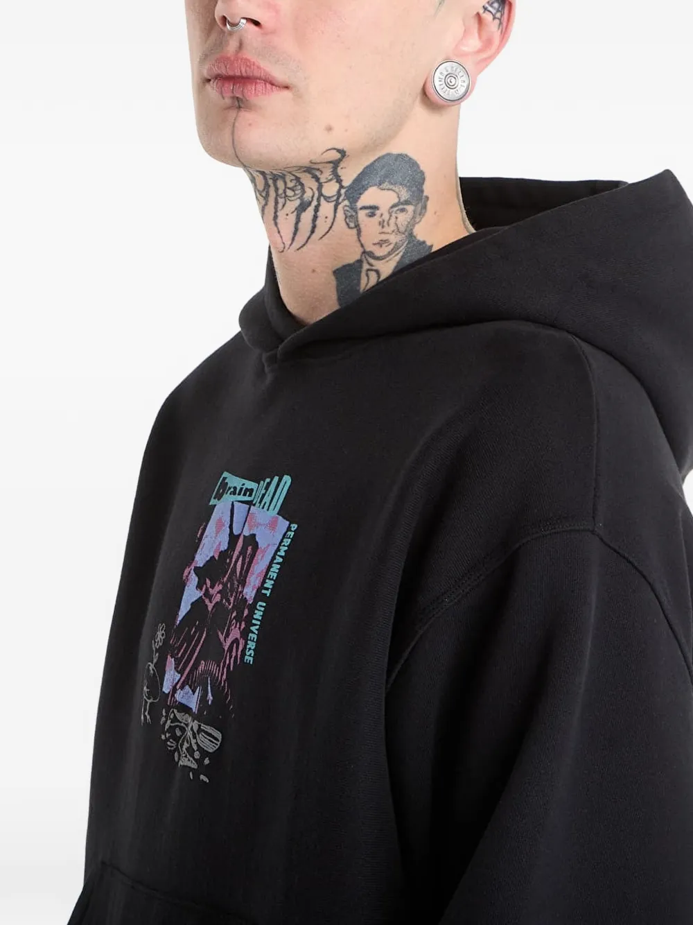Brain Dead Permanent Universe hoodie Zwart