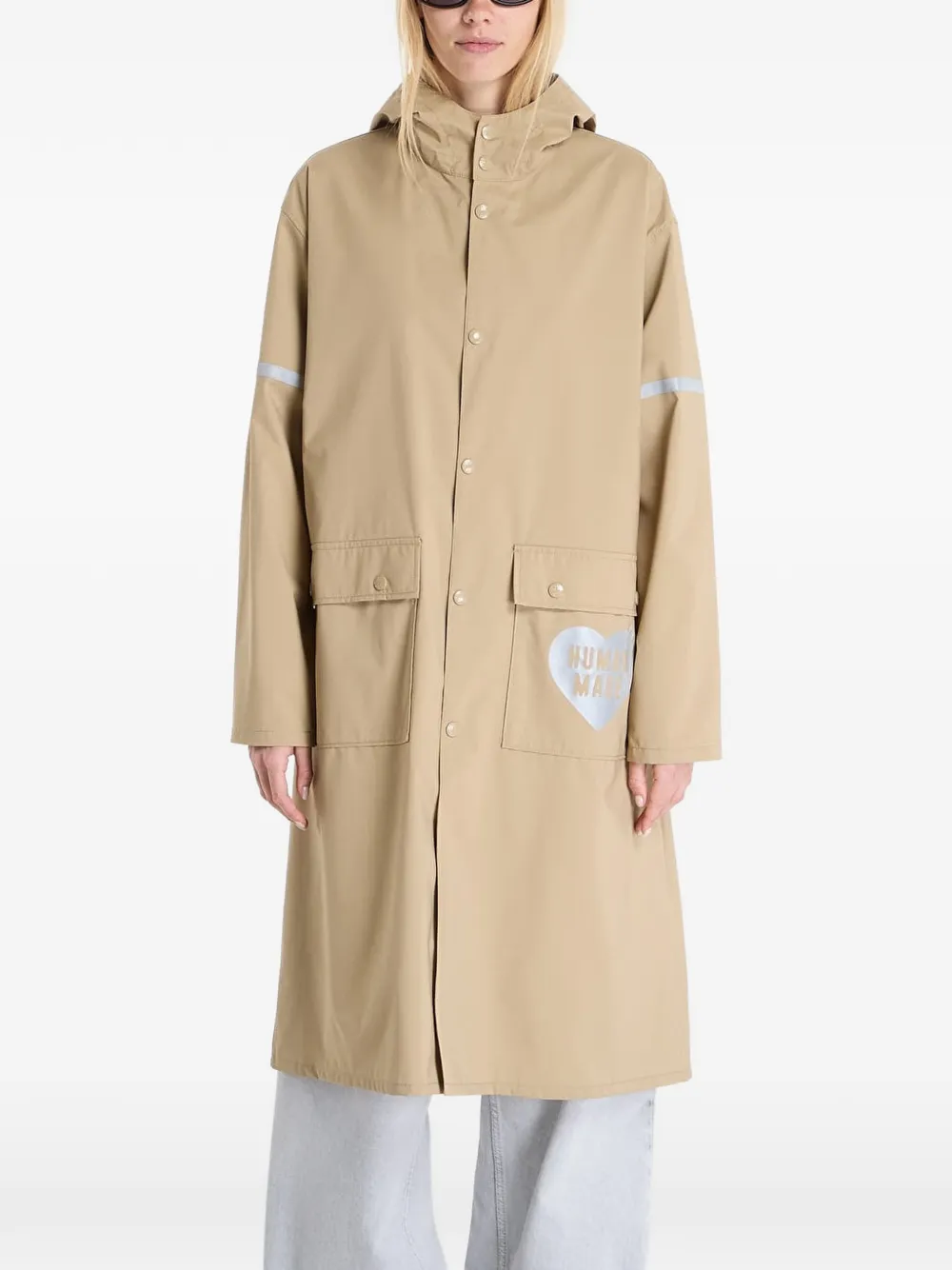 Human Made Packable Raincoat In Neutral