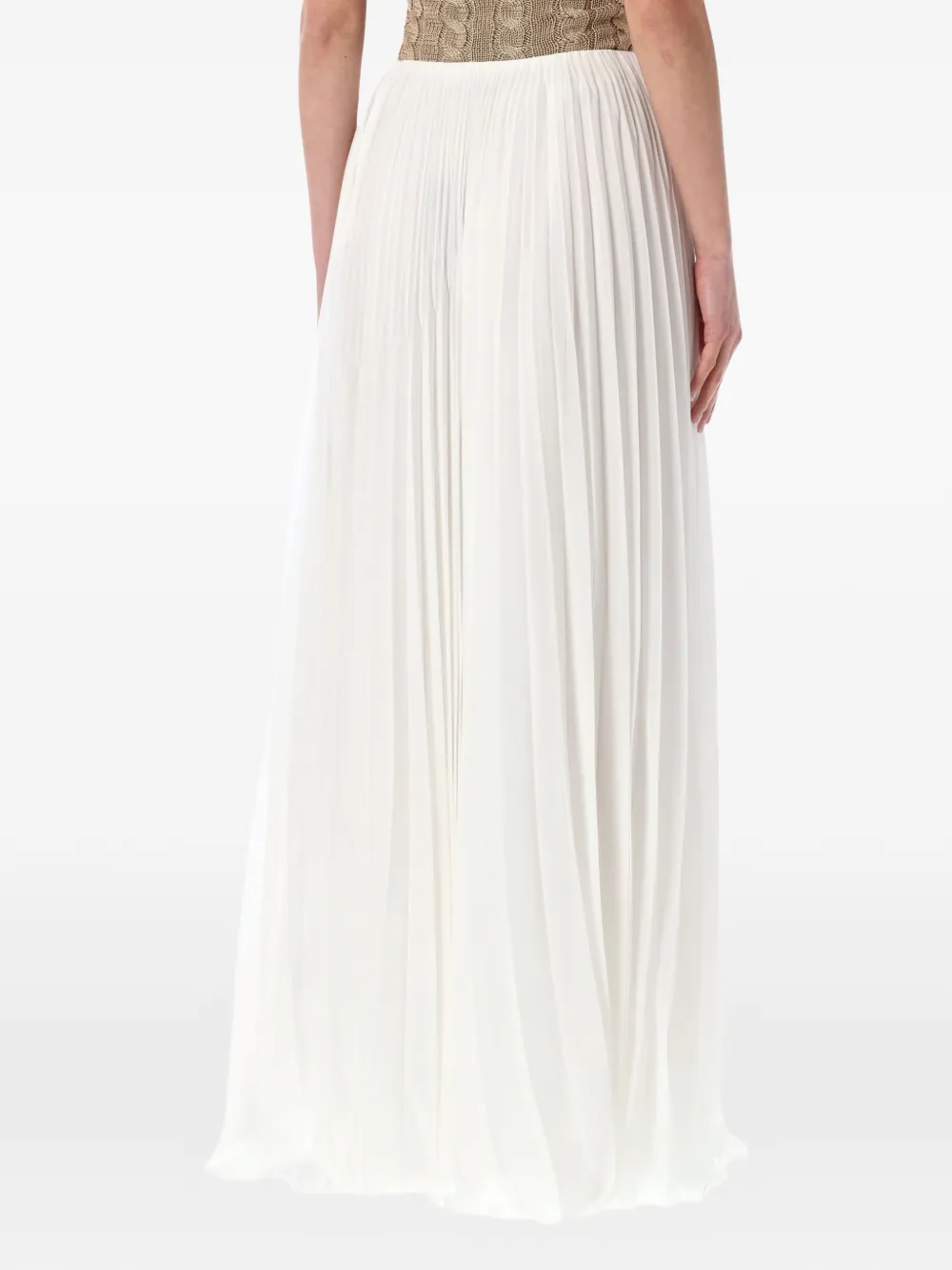 Ralph Lauren Collection Niccola maxi-rok met plooien Wit