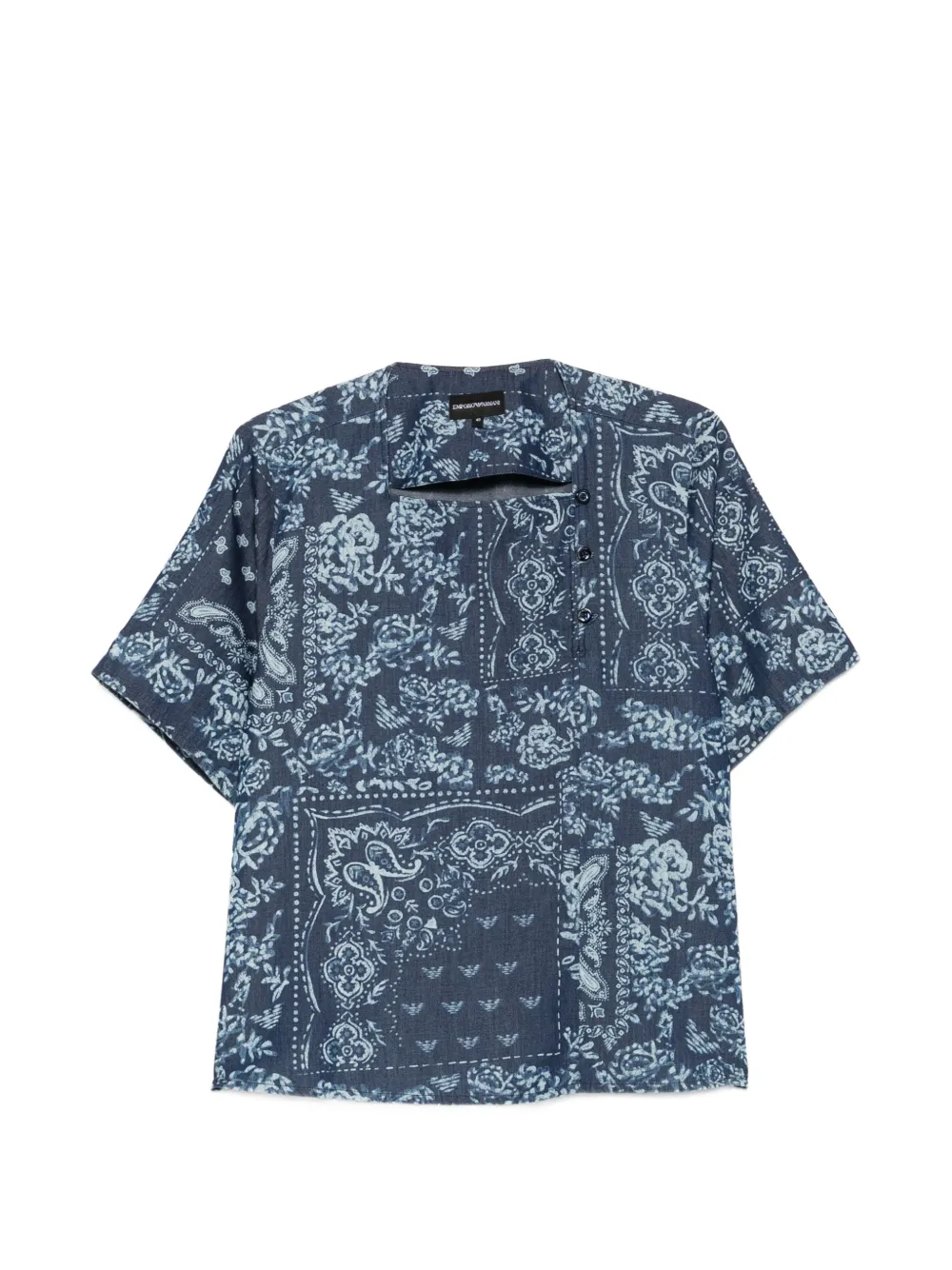 Emporio Armani floral-print blouse - Blu