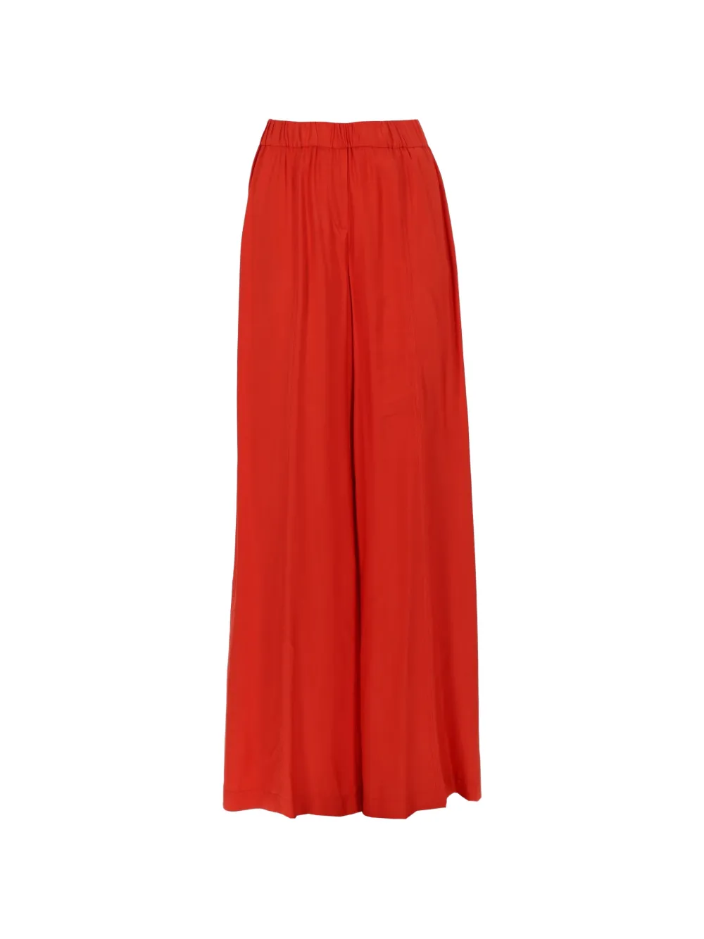 Nude elasticated-waistband palazzo pants - Rot