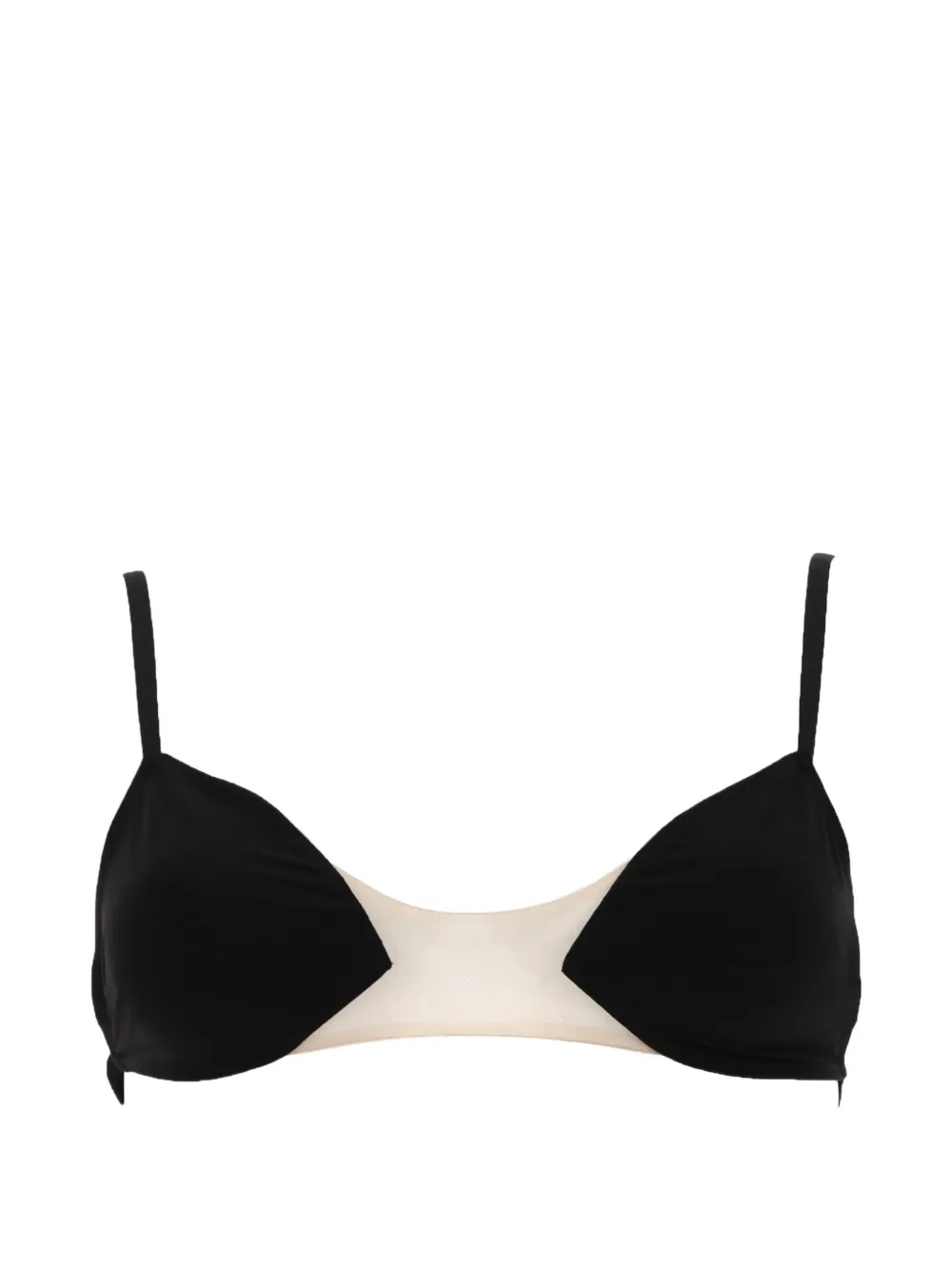 Rick Owens tulle-panel bra - Nero