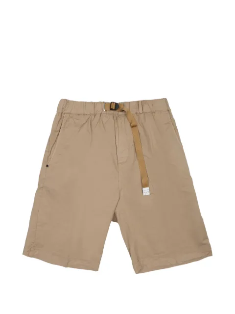 White Sand belted elasticated-waist shorts