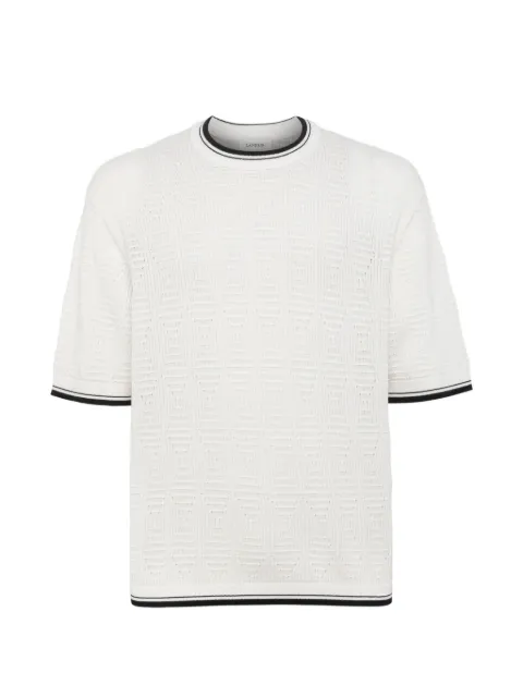 Laneus perforated knit T-shirt