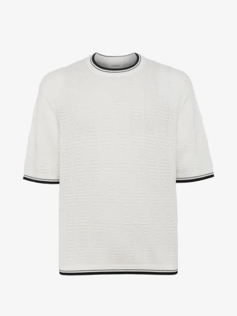Laneus perforated knit T-shirt