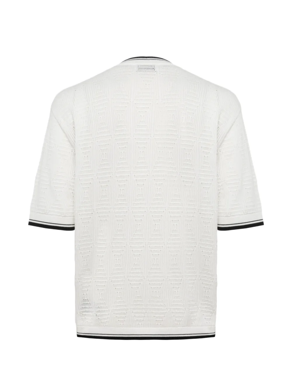 Laneus Geperforeerd gebreid T-shirt Beige