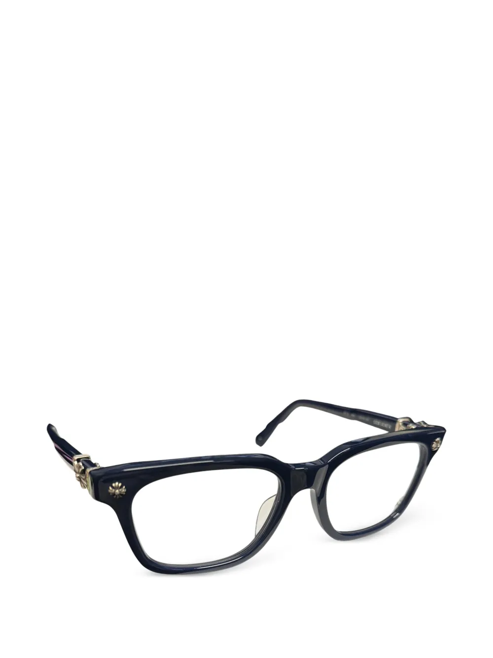 Chrome Hearts Cox Ucker flower-detail glasses - Blue