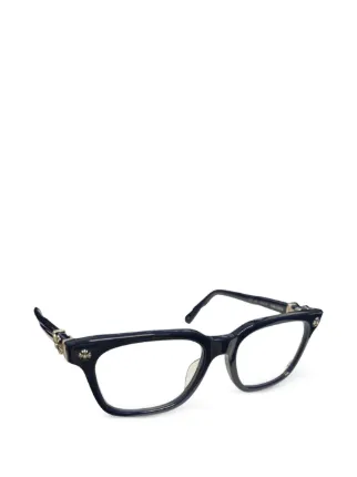 Chrome Hearts Cox Ucker flower-detail Glasses | Blue | FARFETCH