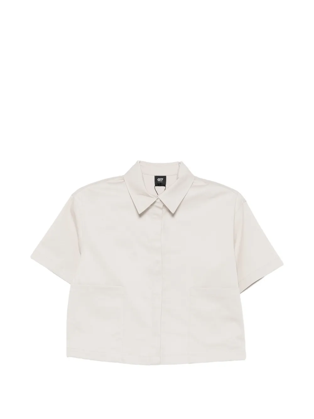 Alphatauri Short-sleeve Patch-pocket Shirt In Gray