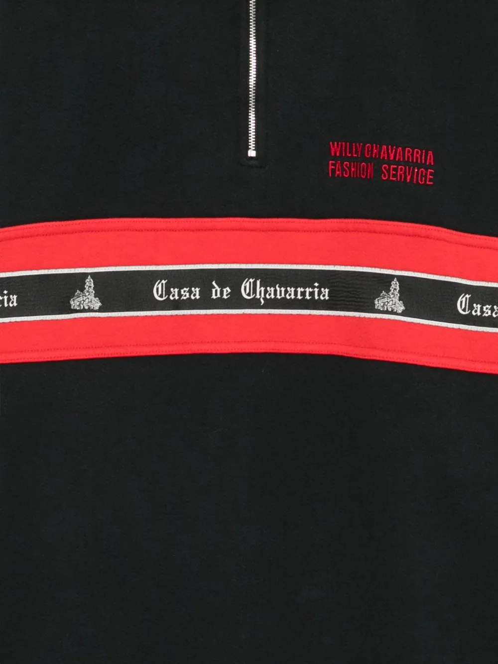Willy Chavarria Sweater met opstaande kraag Zwart