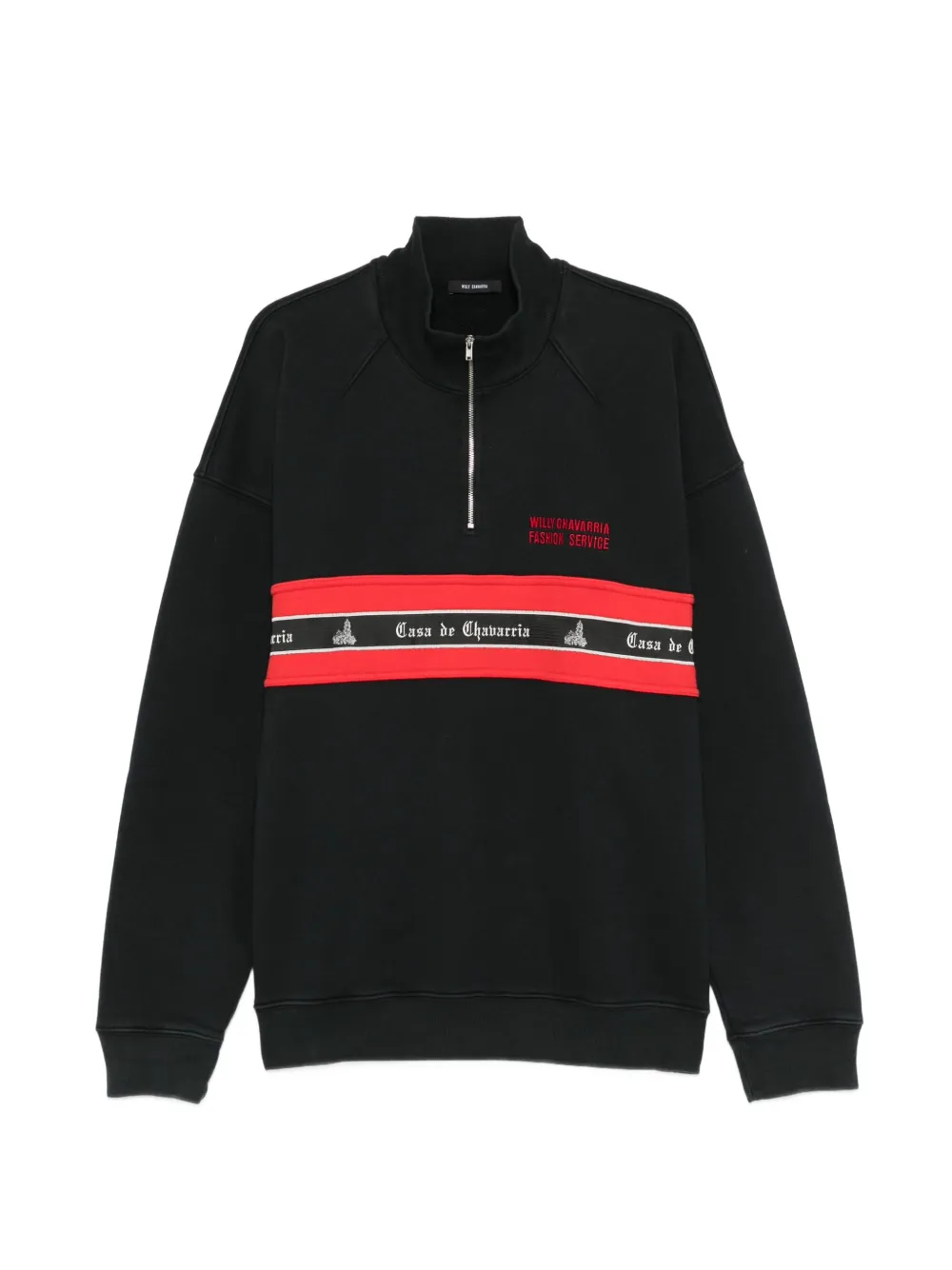 Willy Chavarria mock-neck sweatshirt - Nero