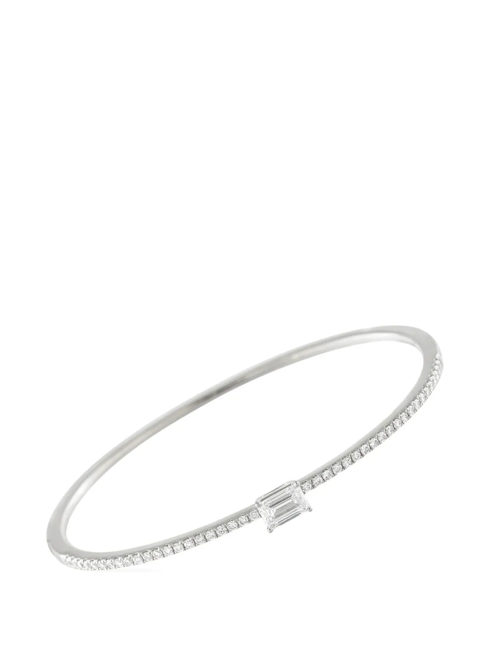 LB Exclusive emerald-cut diamond bangle bracelet - Argento