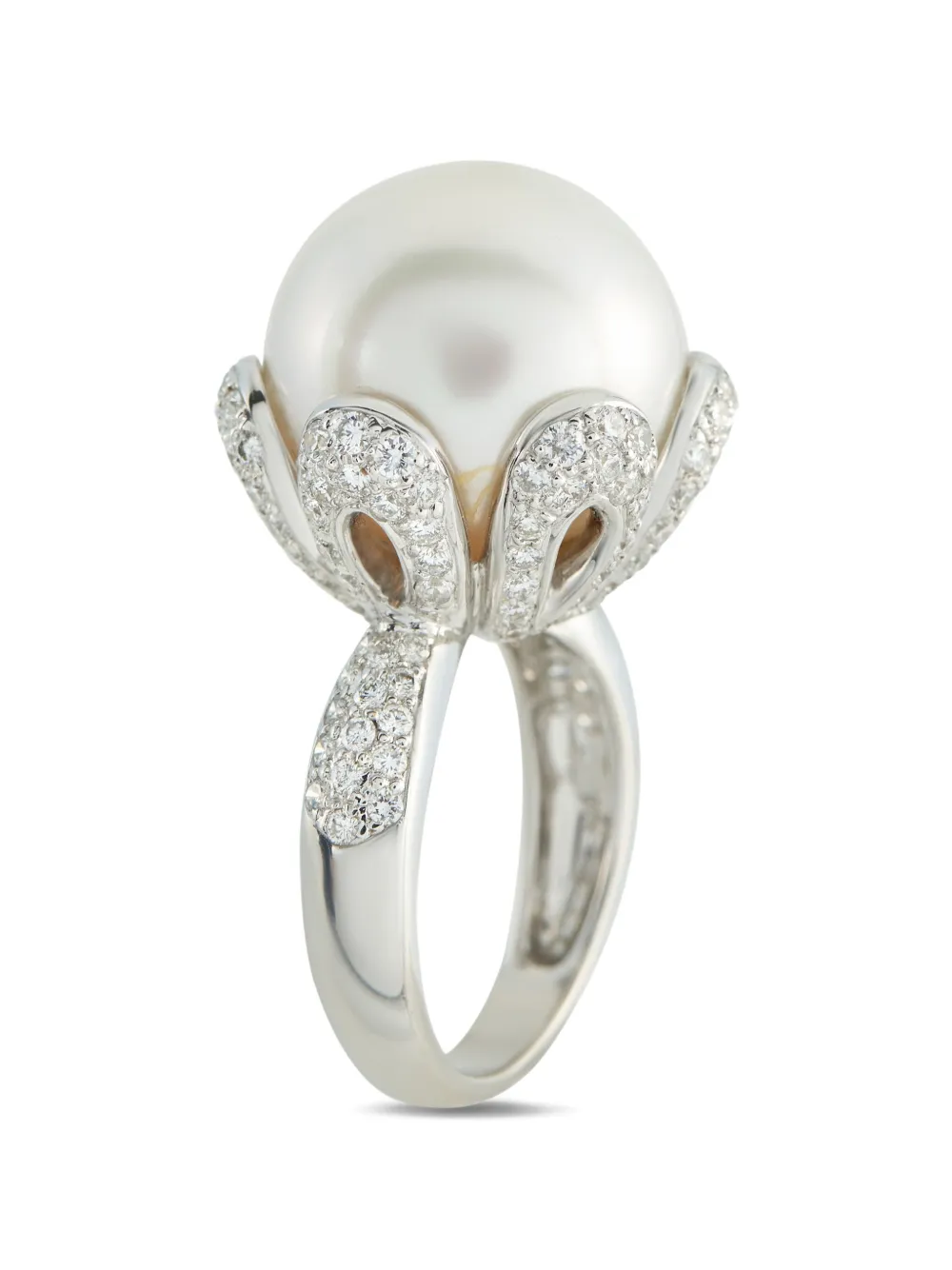 LB Exclusive diamond and pearl ring - Argento