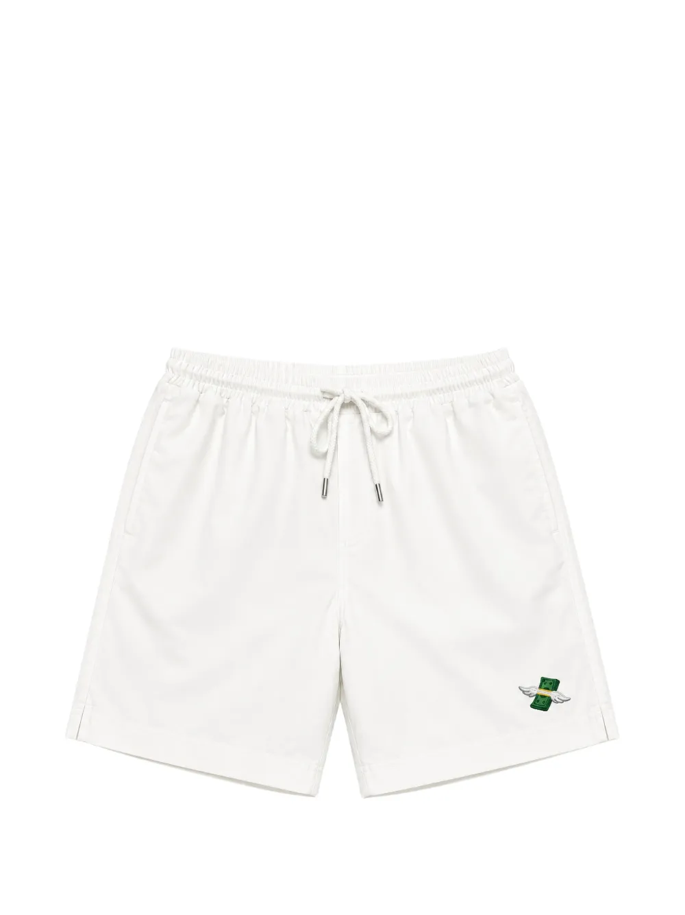 ALBERTO BRESCI embroidered drawstring shorts - Bianco