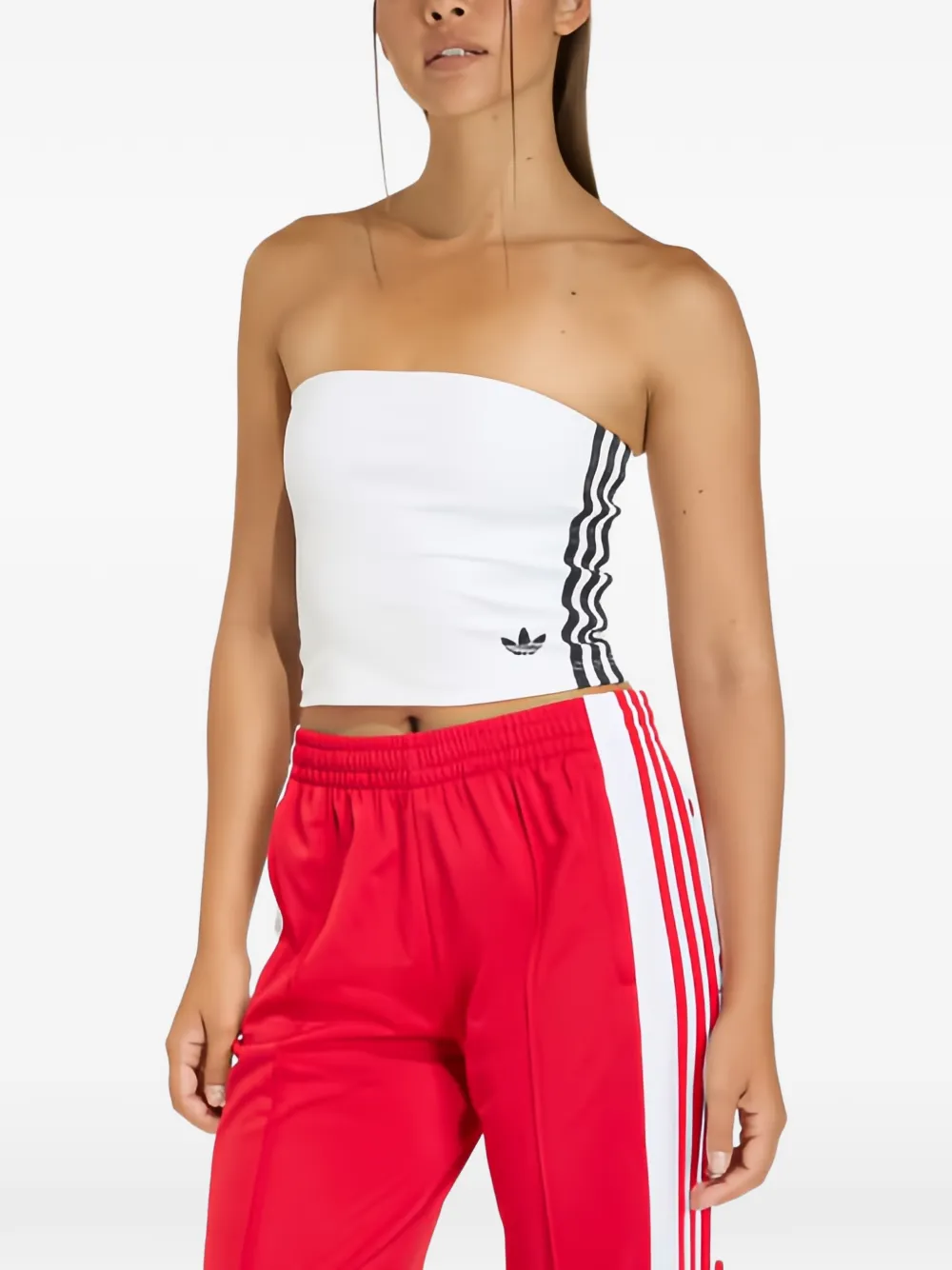adidas striped tube top