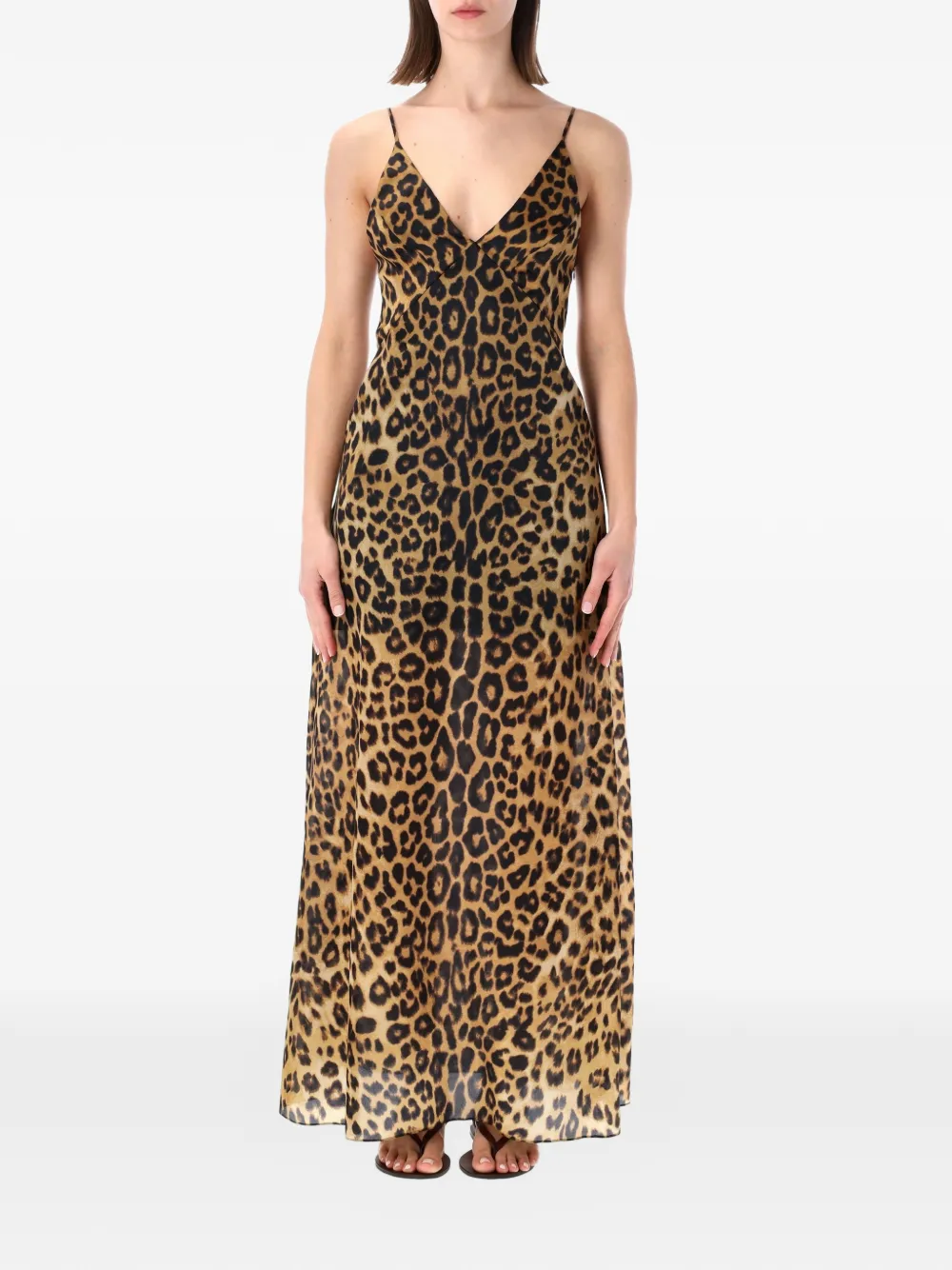 Alberta Ferretti leopard-print dress - Toni neutri