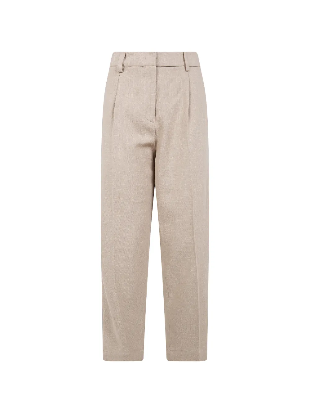 DRHOPE Plooibroek met toelopende pijpen Beige