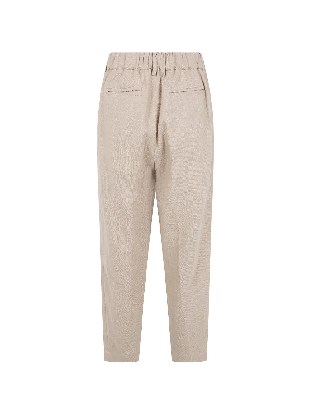 DRHOPE Plooibroek met toelopende pijpen Beige