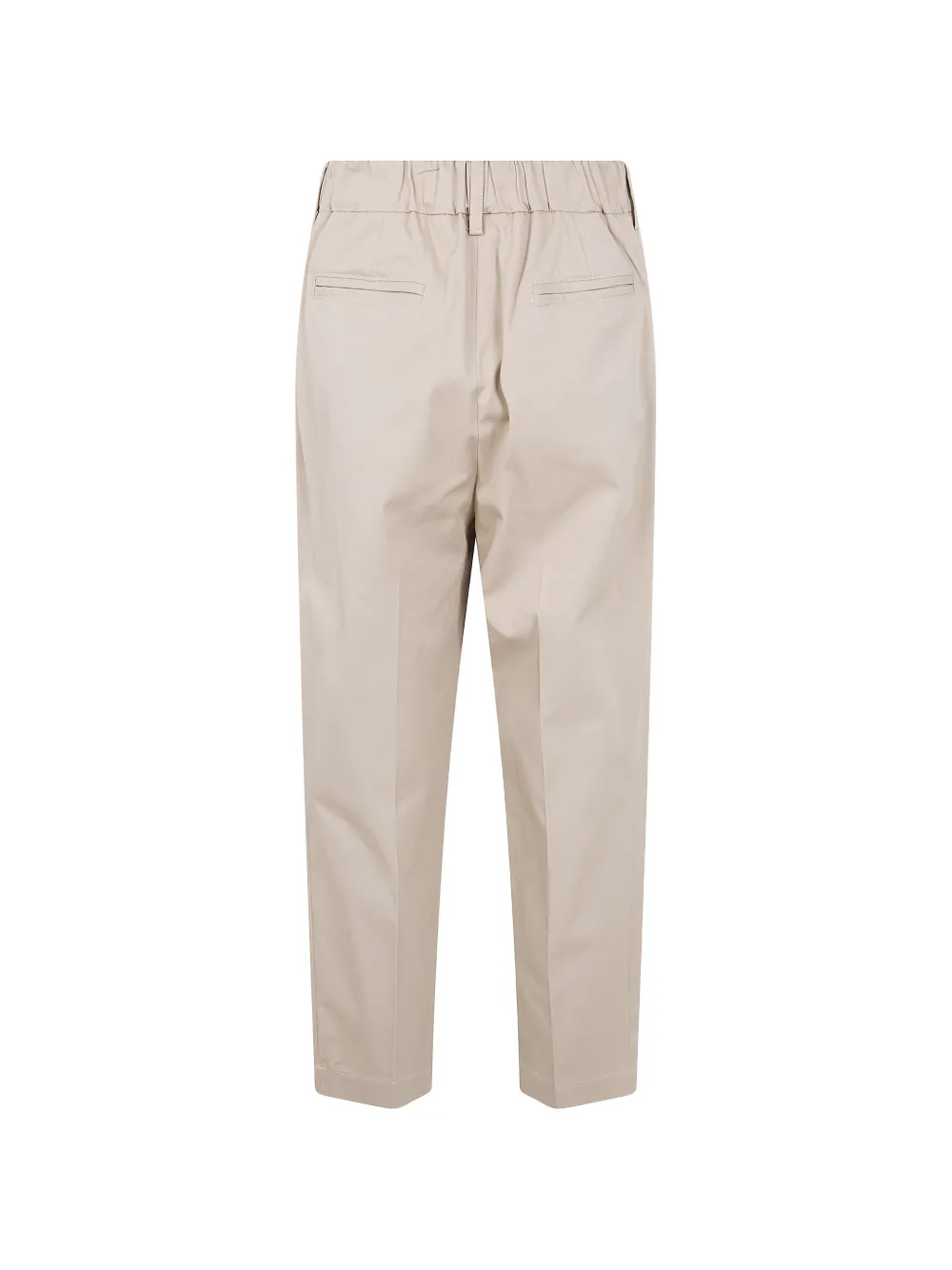 DRHOPE Plooibroek met elastische tailleband Beige