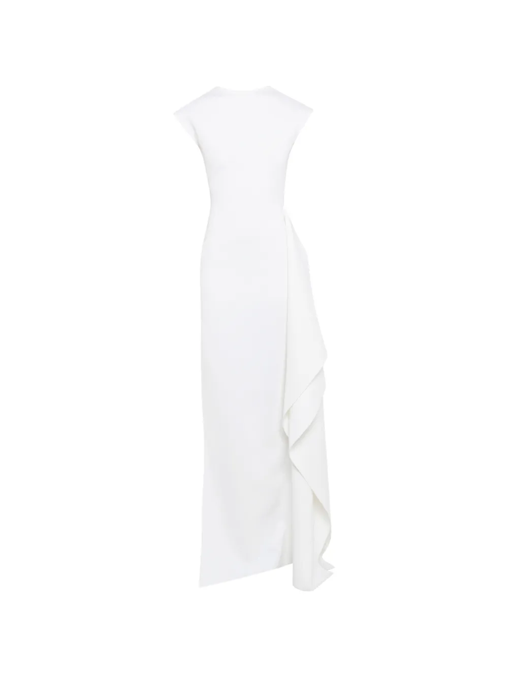 A.W.A.K.E. Mode draped-detail maxi dress - Bianco