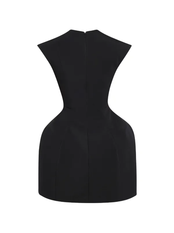 awake mode black dress Dress With Panels Black | Luxury Womenswear